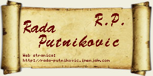 Rada Putniković vizit kartica